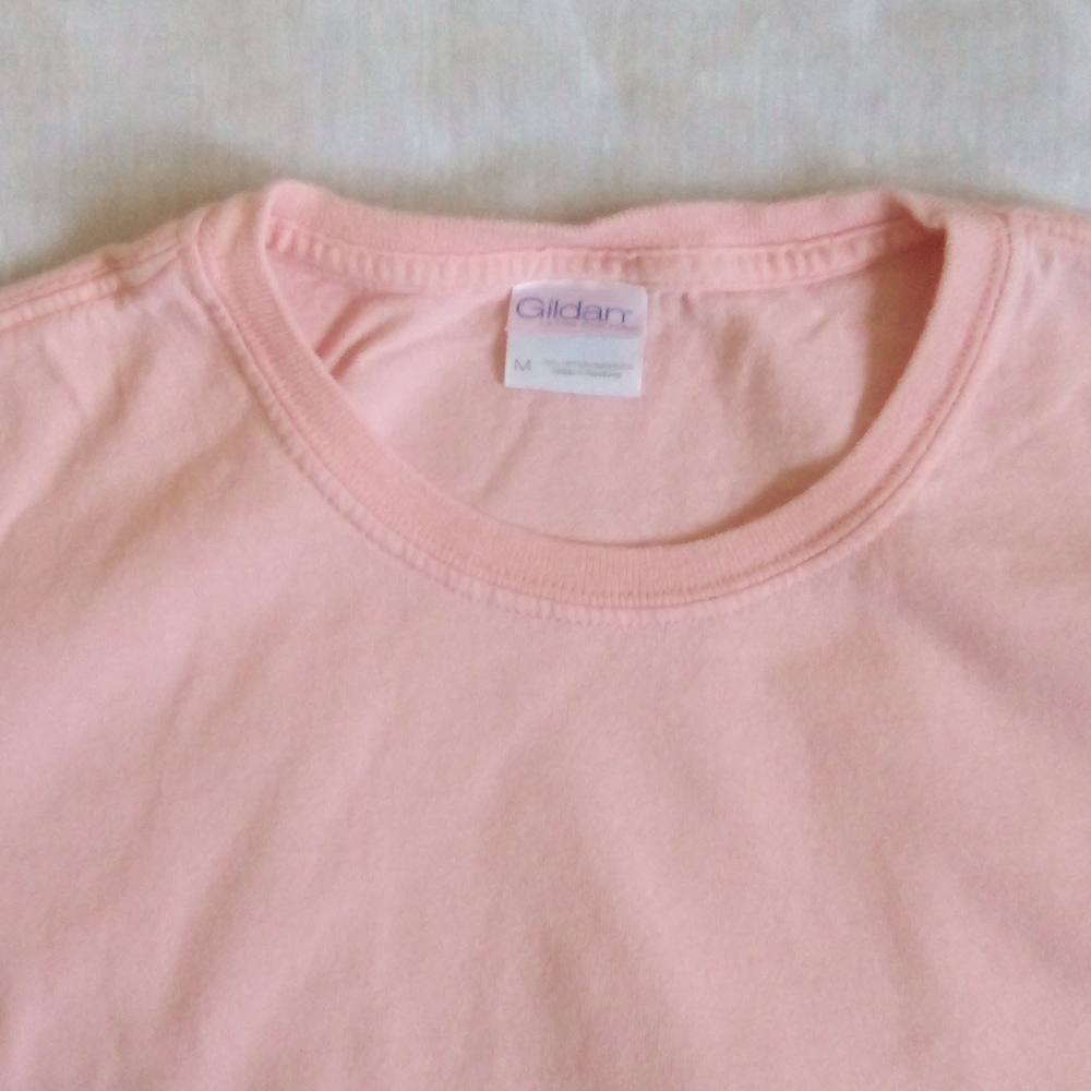 Gildan M Peach Orange Tshirt - Picture 6 of 8